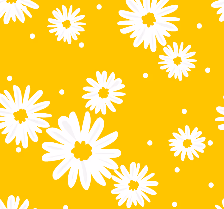Carta da parati floreale delizia della margherita - TenStickers