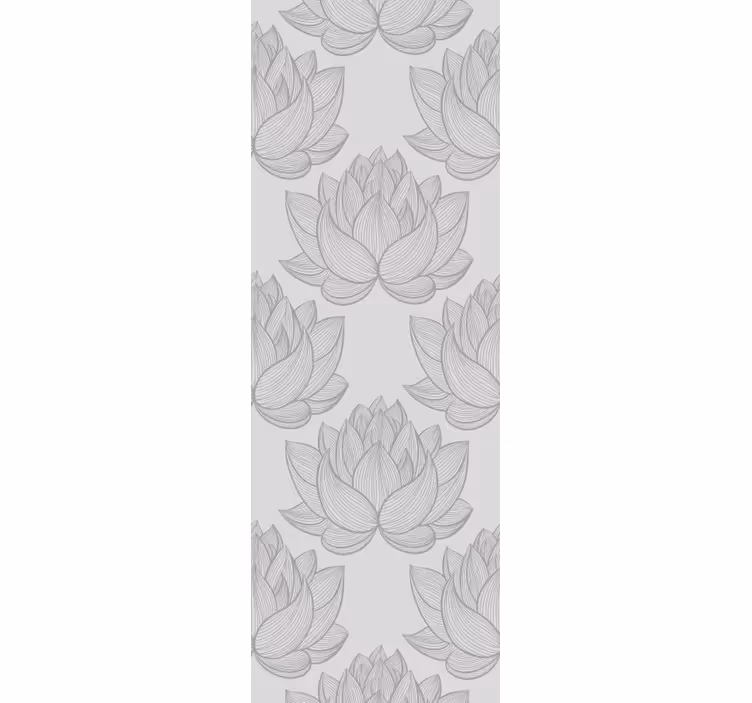 Carta da parati floreale fiori di loto - TenStickers