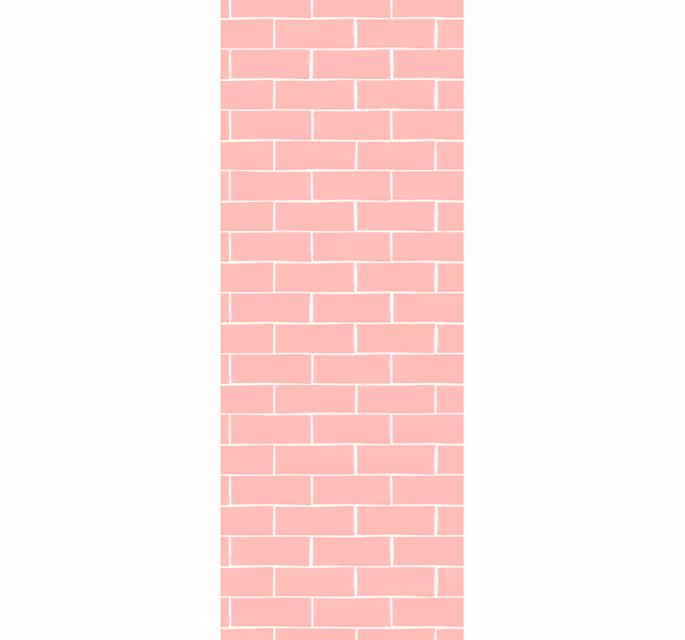 Carta da parati mattoni modello di mattoni rosa - TenStickers