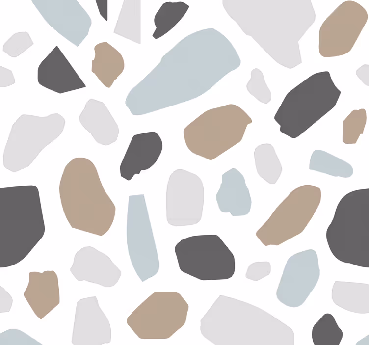 Carta da parati effetto pietra terrazzo grigio - TenStickers