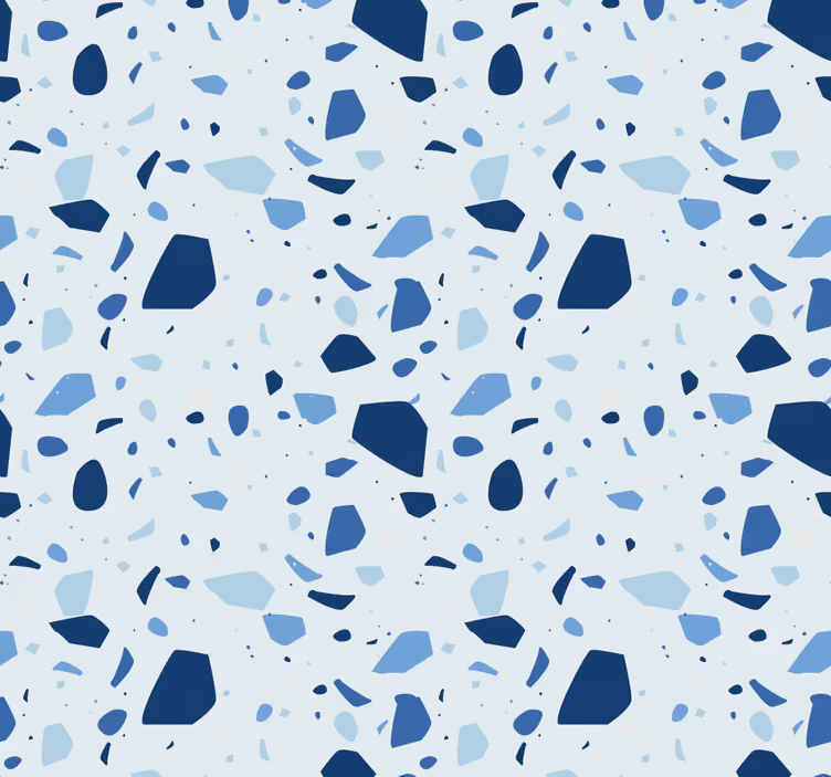 Carta da parati effetto pietra Terrazo blu - TenStickers