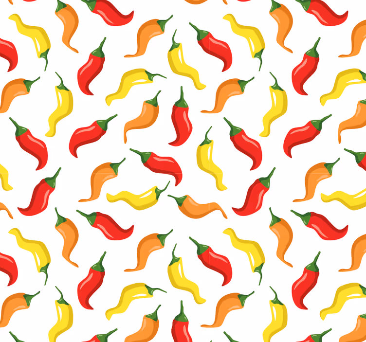 Carta da parati natura modello di peperoncino - TenStickers