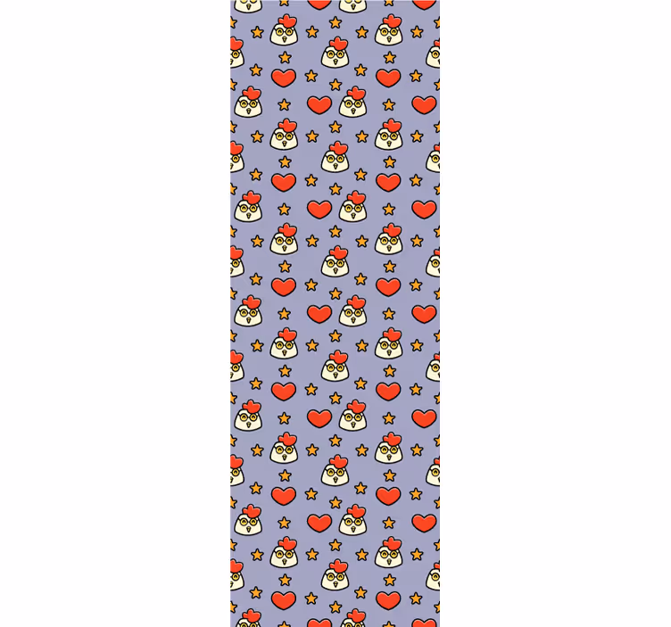 Carta da parati animali modello di pollo dei cartoni animati - TenStickers