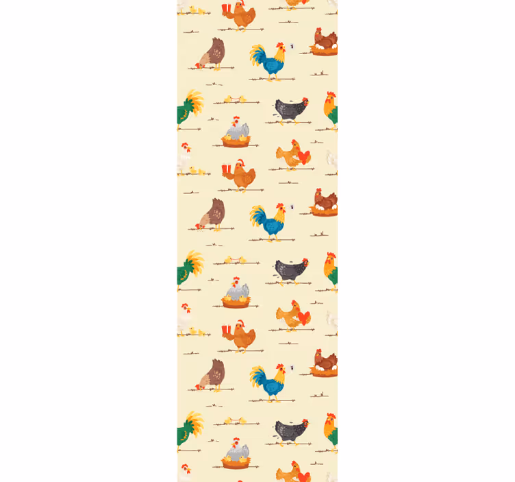 Carta da parati animali polli in abbondanza - TenStickers