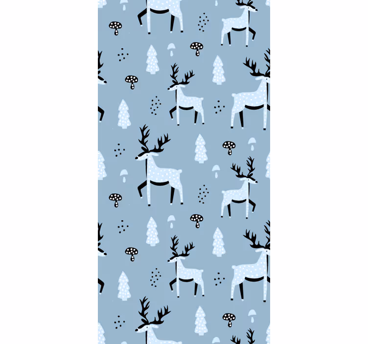 Carta da parati animali disegno del modello di renna - TenStickers