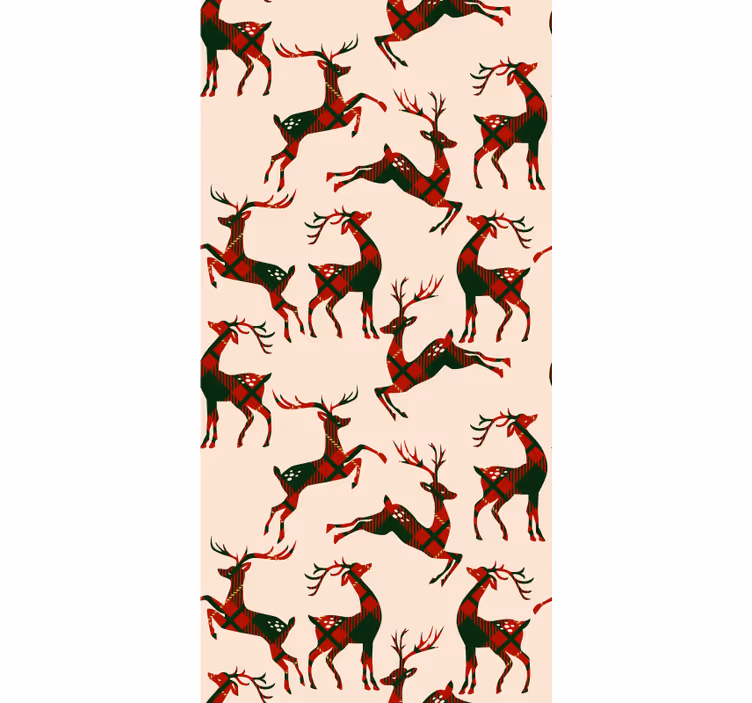 Carta da parati animali renne festive - TenStickers