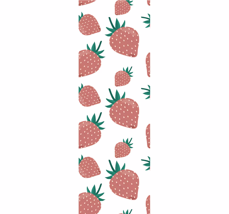 carta da parati cucina motivo a fragole - TenStickers