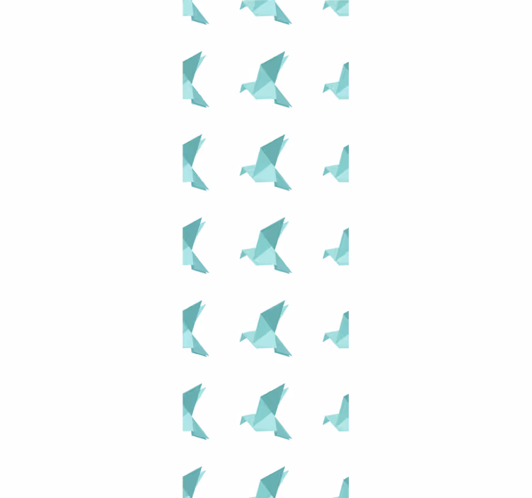 Carta da parati cameretta motivo uccelli origami - TenStickers
