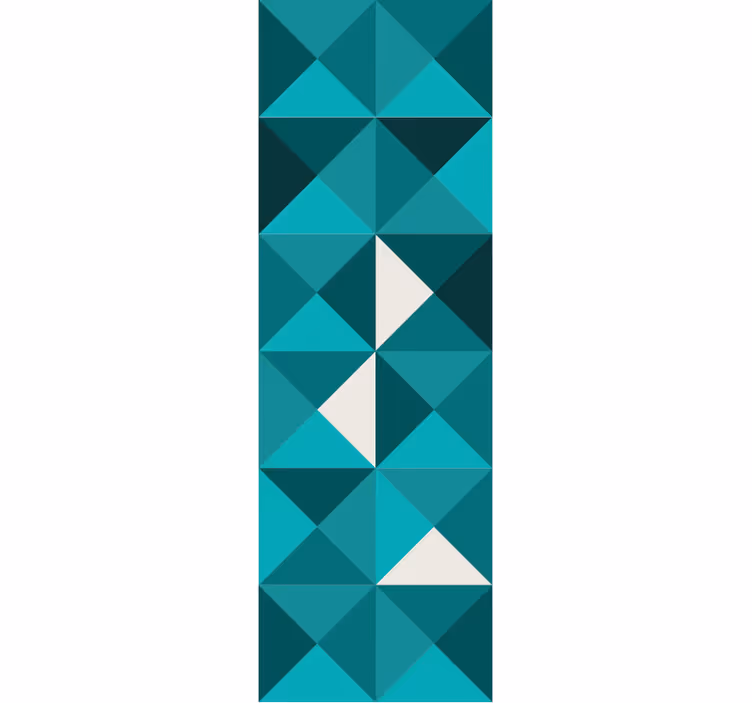 Carta da parati geometrica disegno triangolare blu - TenStickers