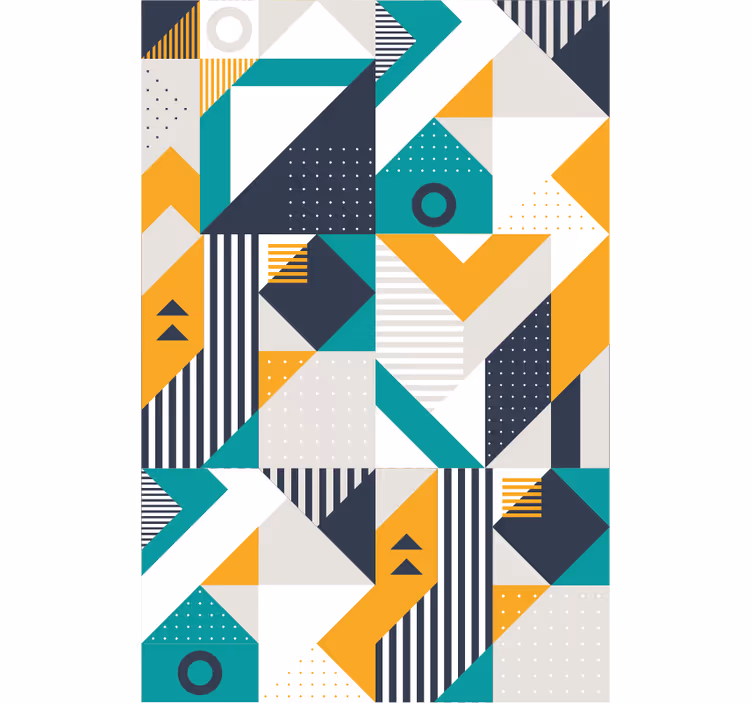 Carta da parati geometrica insieme geometrico - TenStickers