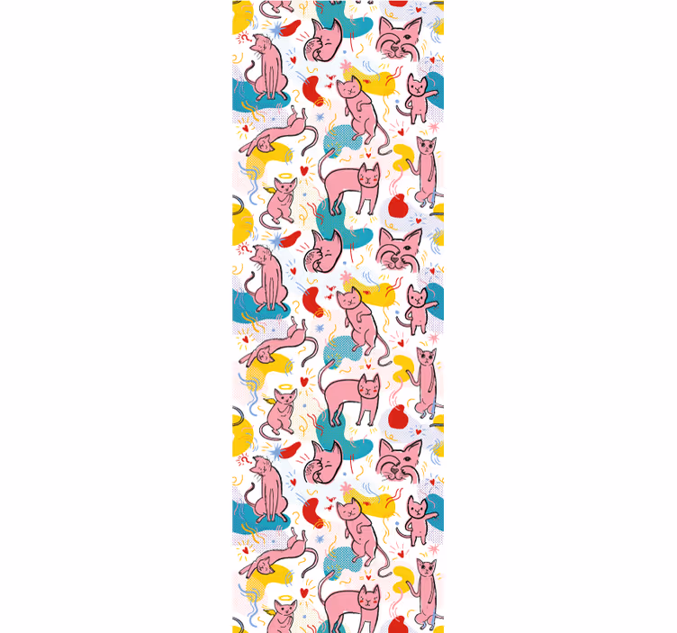 Carta da parati gatti modelli felini giocosi - TenStickers