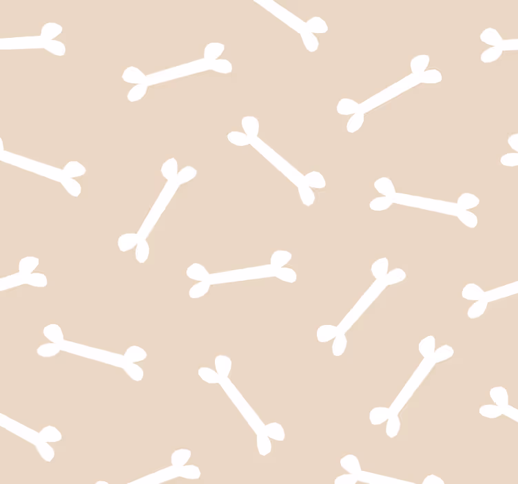 Carta da parati per ragazzi ossa di cane su sfondo beige - TenStickers