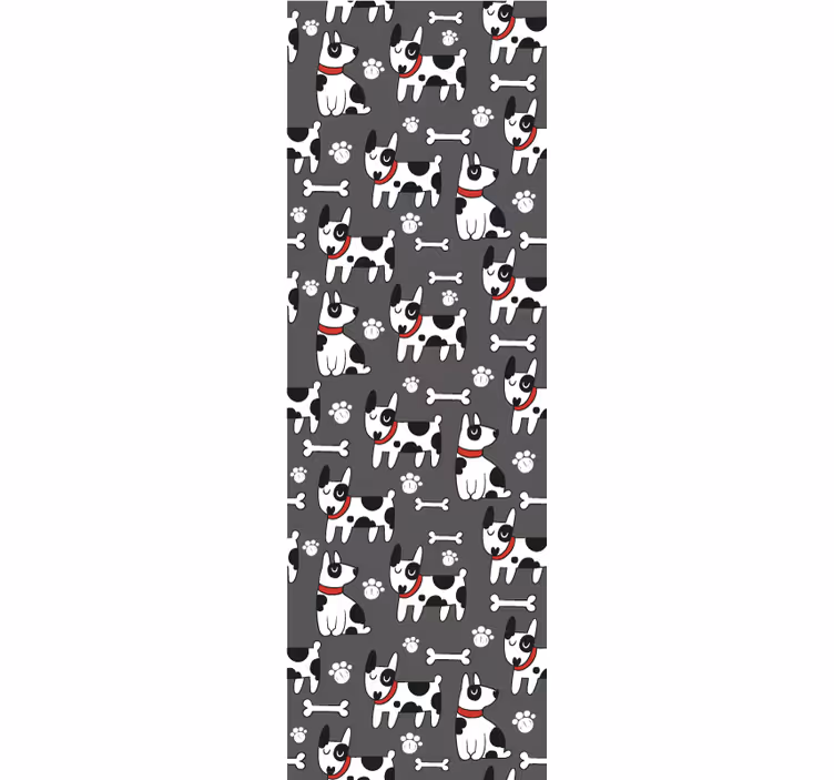 carta da parati cani illustrazione canina giocosa - TenStickers