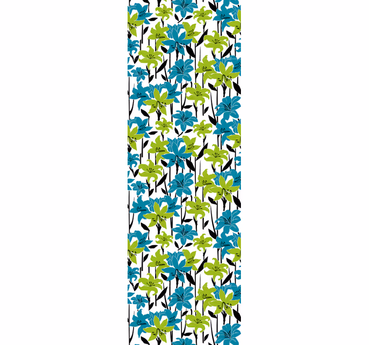 Carta da parati floreale fiore colorato in fiore - TenStickers