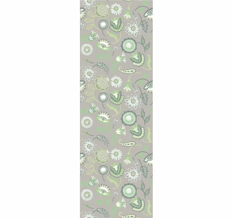 Carta da parati floreale motivo floreale verde - TenStickers