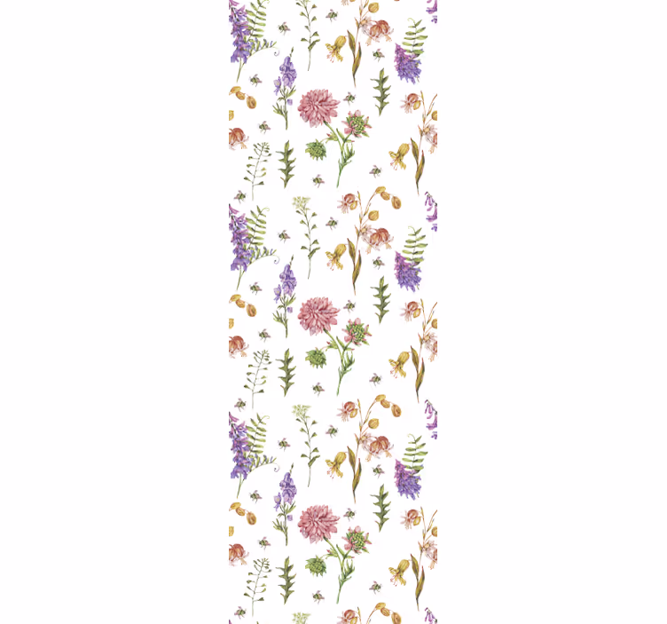 Carta da parati floreale fiori di campo botanici - TenStickers
