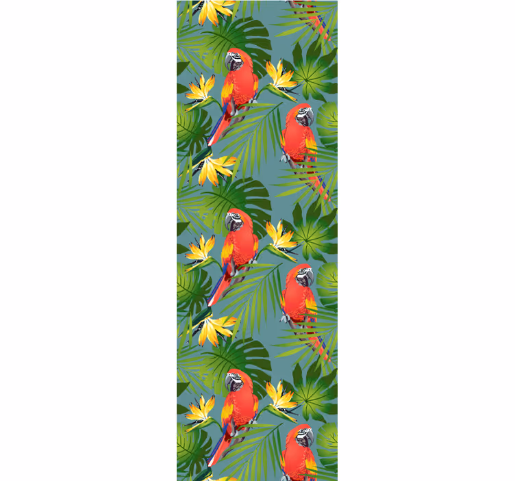 Carta da parati uccelli esposizione di pappagalli tropicali - TenStickers