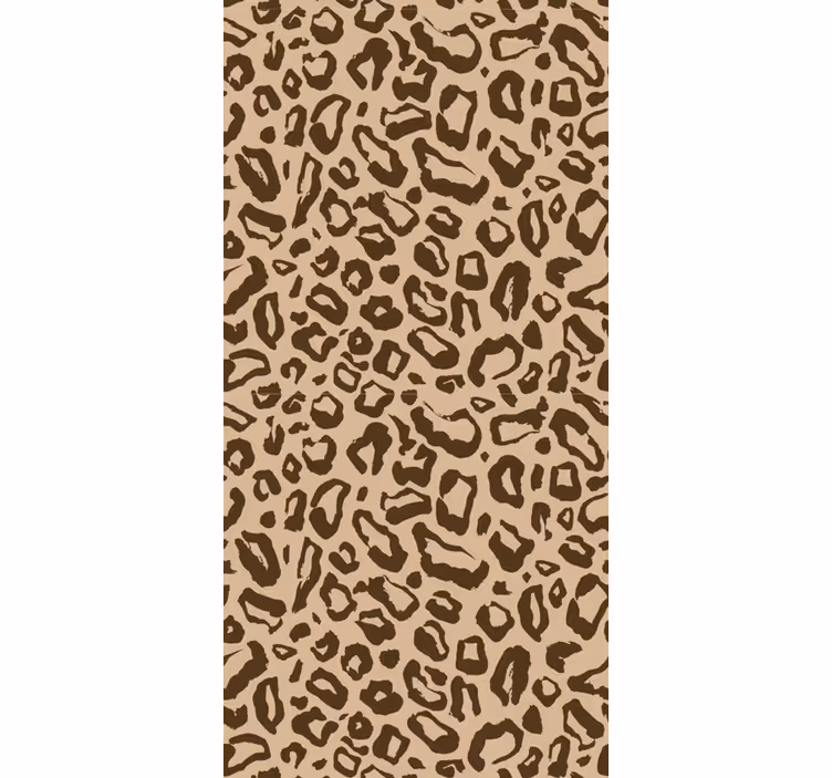 Carta da parati leopardata motivo felino beige - TenStickers