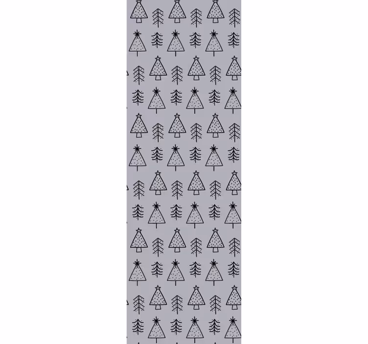 Carta da parati natalizia arredamento modello pino - TenStickers