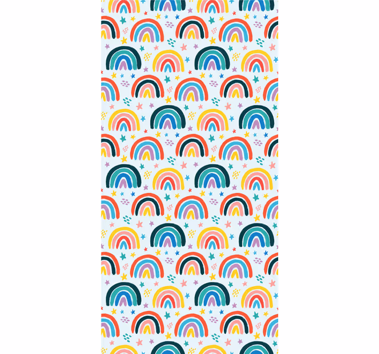 Carta da parati cameretta collage di farfalle arcobaleno - TenStickers