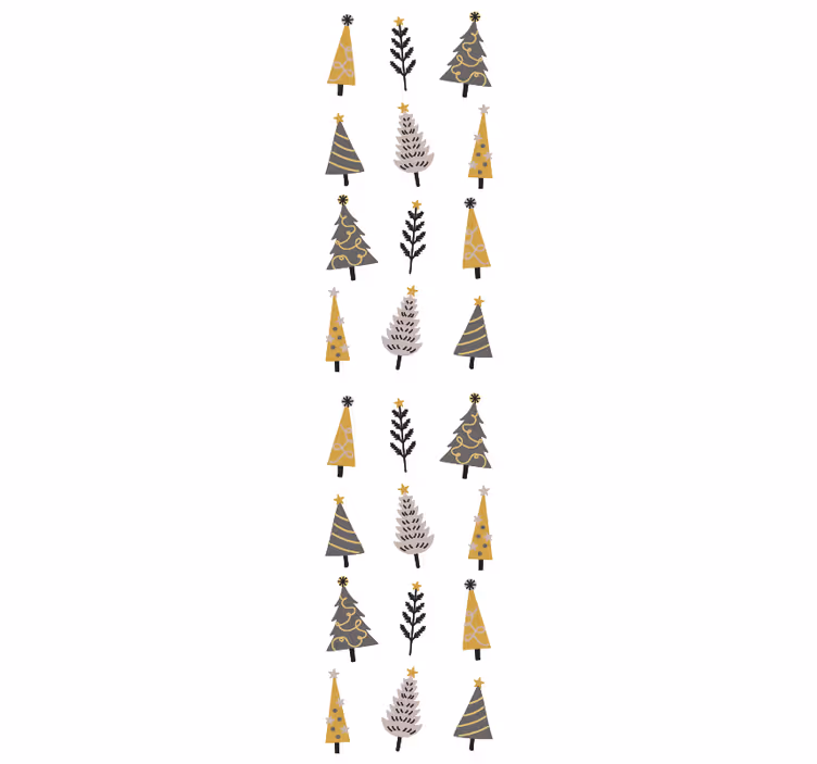 Carta da parati natalizia modello di albero di vacanza - TenStickers