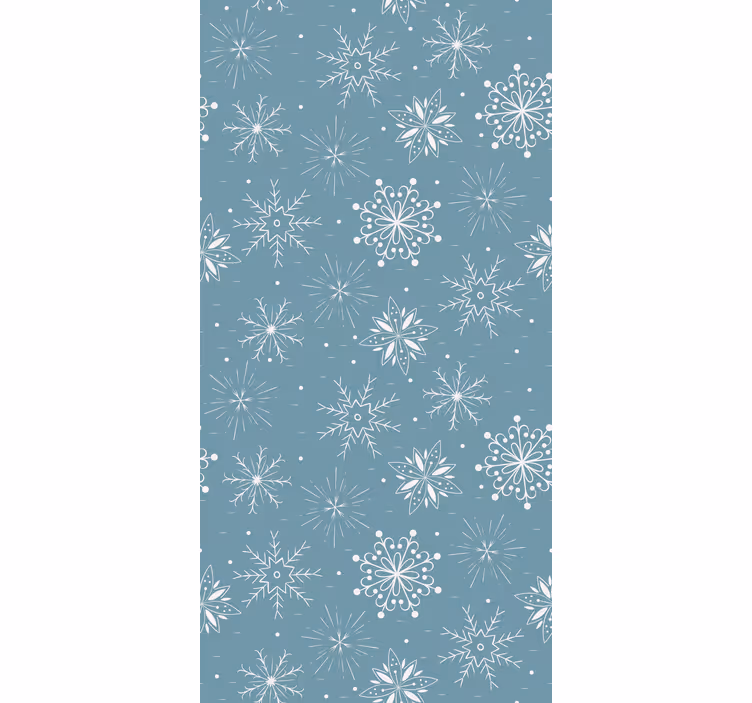 Carta da parati natalizia motivo fiocchi di neve - TenStickers