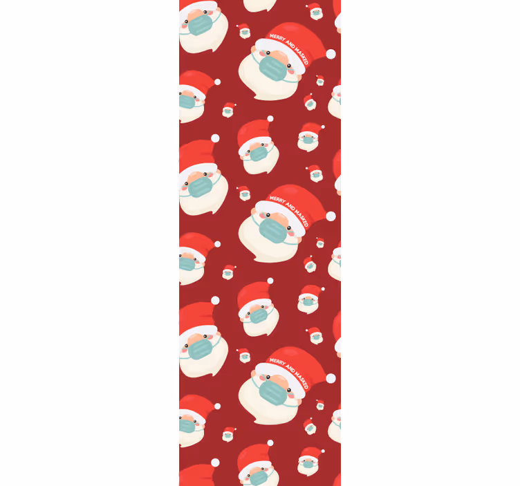 Carta da parati natalizia modello di babbo natale - TenStickers