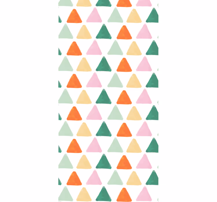 Carta da parati geometrica motivo triangolare colorato - TenStickers