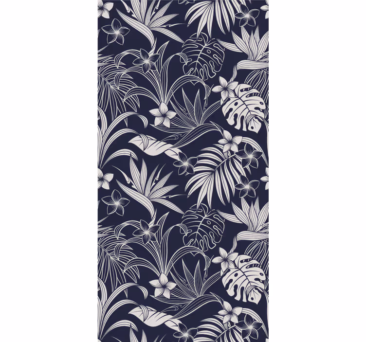 Carta da parati floreale disegno floreale tropicale - TenStickers