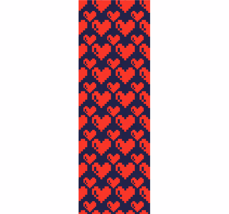 Carta da parati pois cuori pixelati - TenStickers