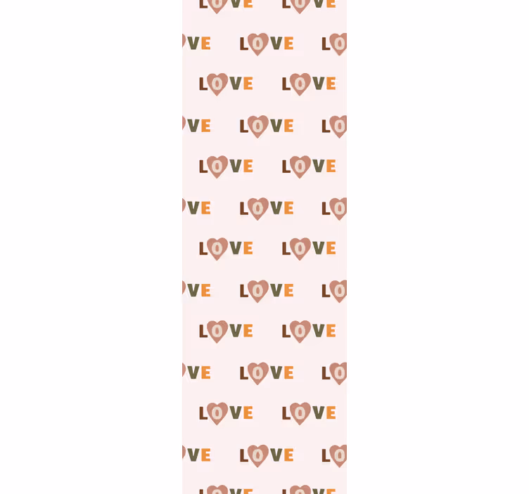 Carta da parati con scritte modello di testo d'amore - TenStickers