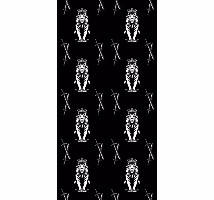 Carta da parati animali modello di leoni regali - TenStickers