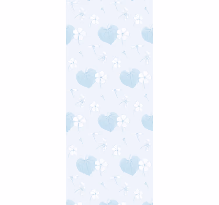 Carta da parati floreale motivo delicato blu - TenStickers