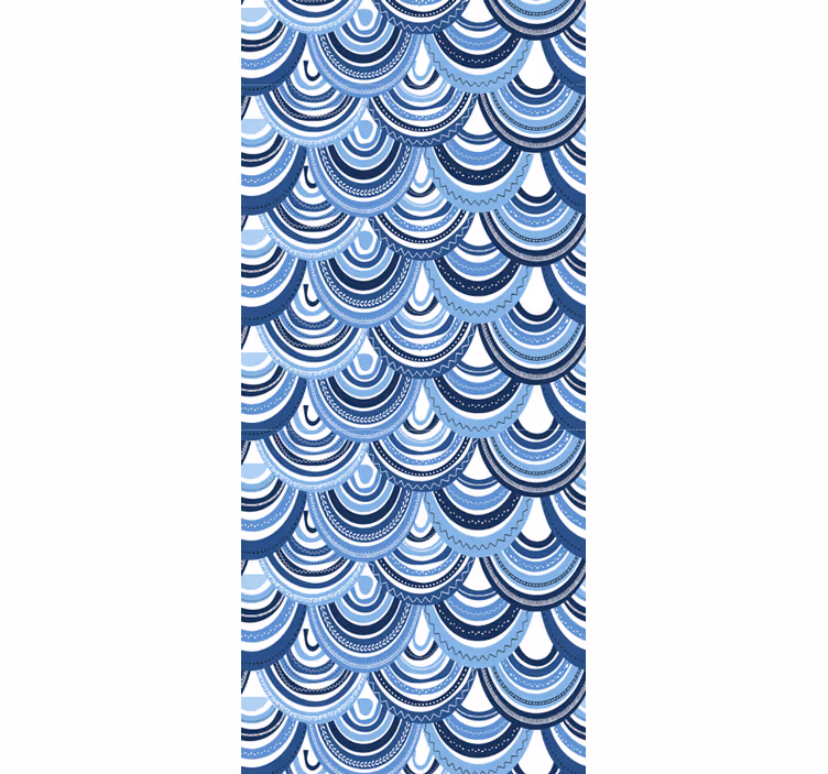 Carta da parati geometrica motivo smerlato - TenStickers
