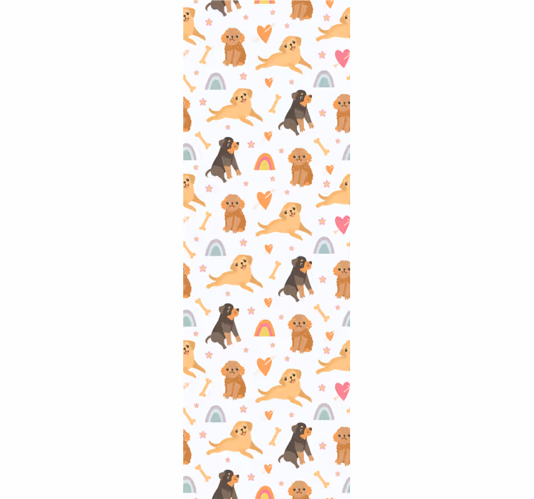 carta da parati cani allegro motivo canino - TenStickers