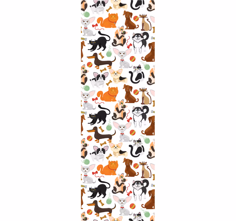 Carta da parati animali illustrazione giocosa - TenStickers