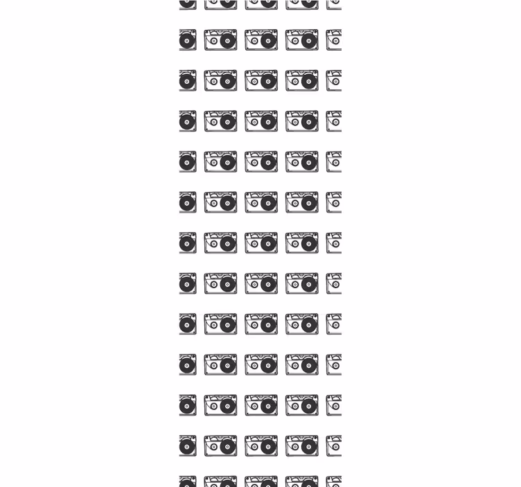 Carta da parati ornamentale modello audio retrò - TenStickers
