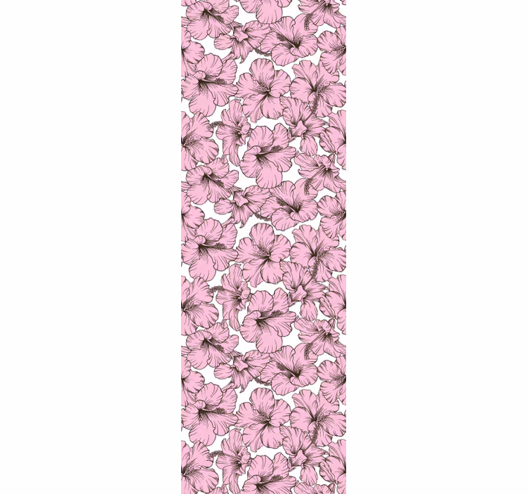 Carta da parati floreale composizione di ibisco - TenStickers