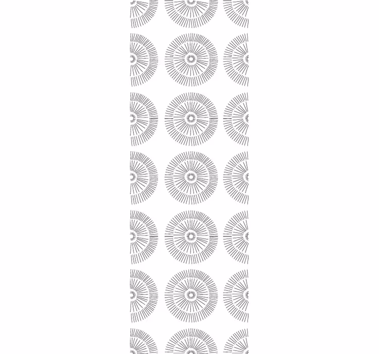 Carta da parati soggiorno modelli circolari minimalisti - TenStickers