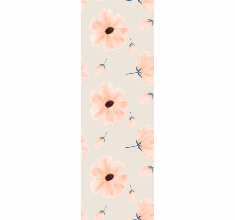 Carta da parati floreale modello morbido ed elegante - TenStickers