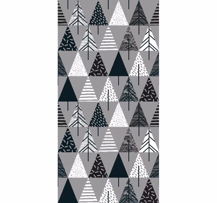Carta da parati triangoli modello grigio scandinavo - TenStickers