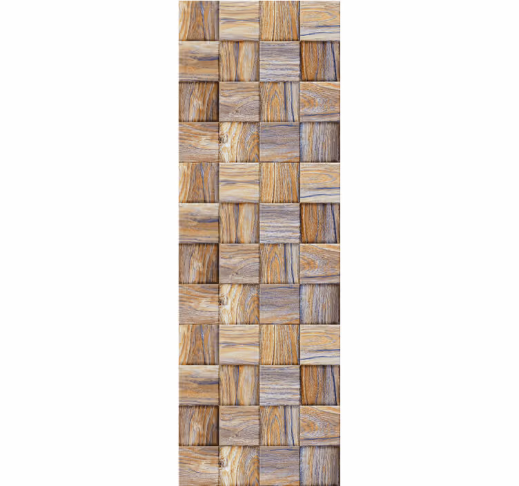 Carta da parati effetto legno legno intrecciato - TenStickers