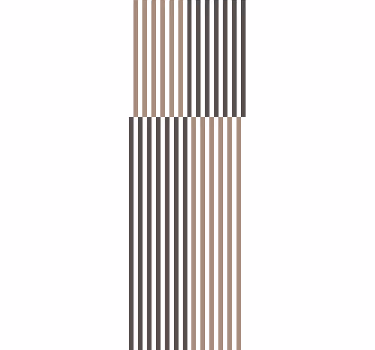 Carta da parati a righe design beige e marrone - TenStickers