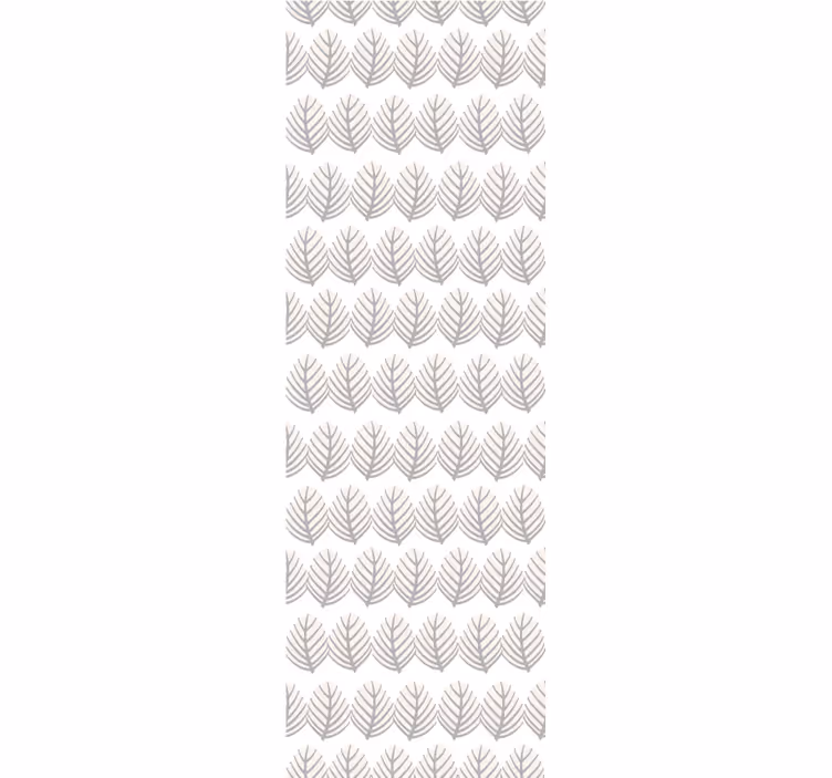 Carta da parati foglie semplice motivo grigio - TenStickers