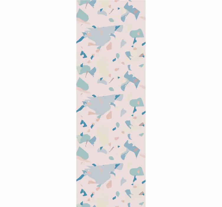 Carta da parati astratta terrazzo blu e beige - TenStickers