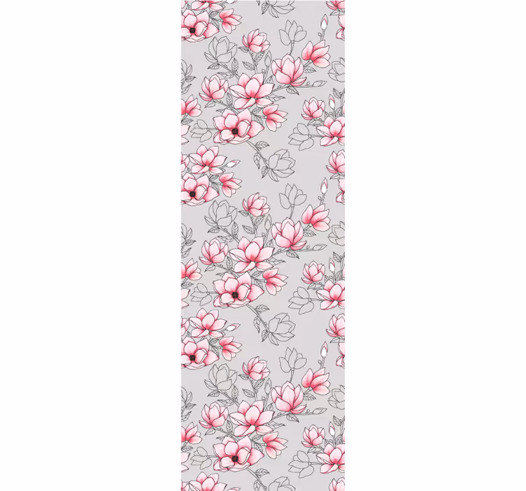 Carta da parati floreale design floreale magnolia - TenStickers
