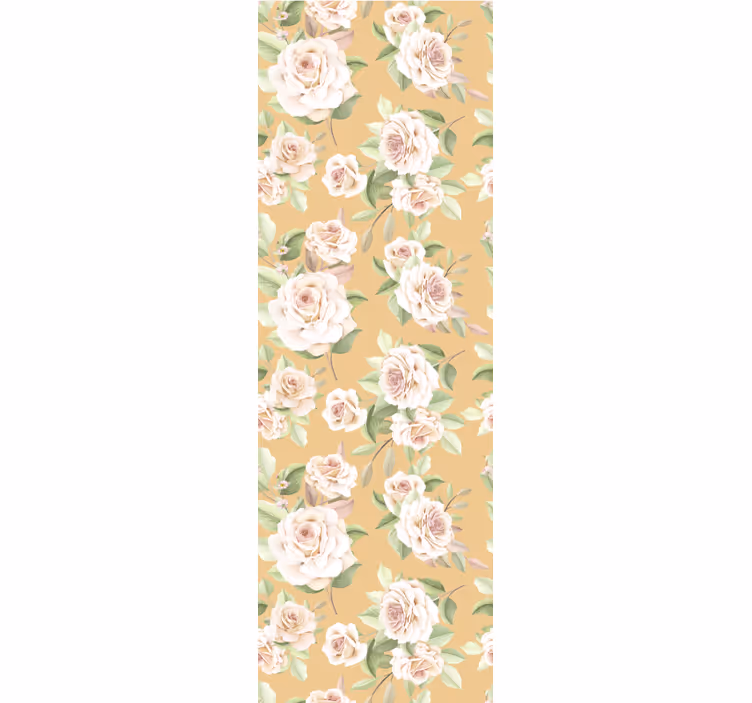 Carta da parati soggiorno composizione di rose morbide - TenStickers