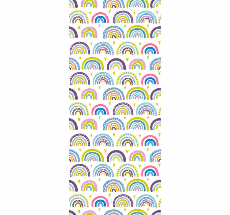 Carta da parati cameretta modello arcobaleno colorato - TenStickers