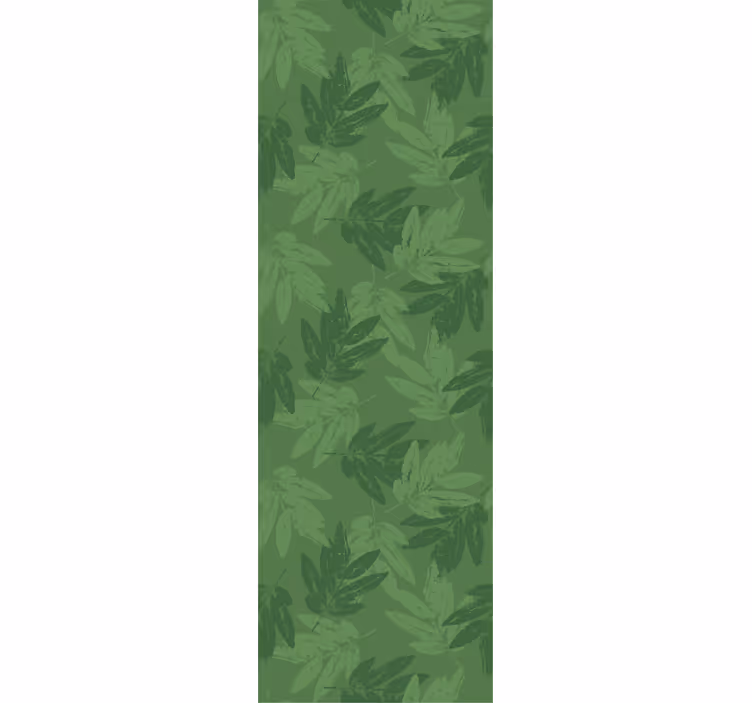 Carta da parati foglie modello semplice verde - TenStickers