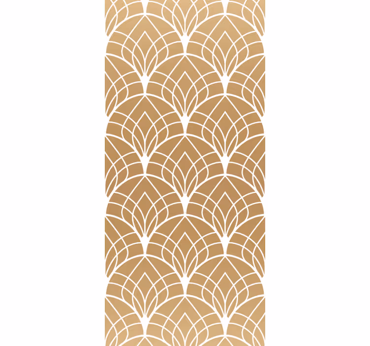 Carta da parati vintage texture Motivo decorativo bianco e oro - TenStickers